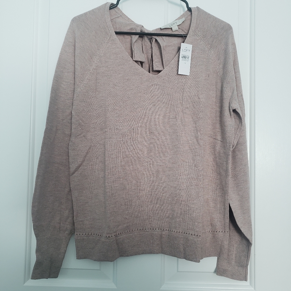 NWT LOFT bow back sweater